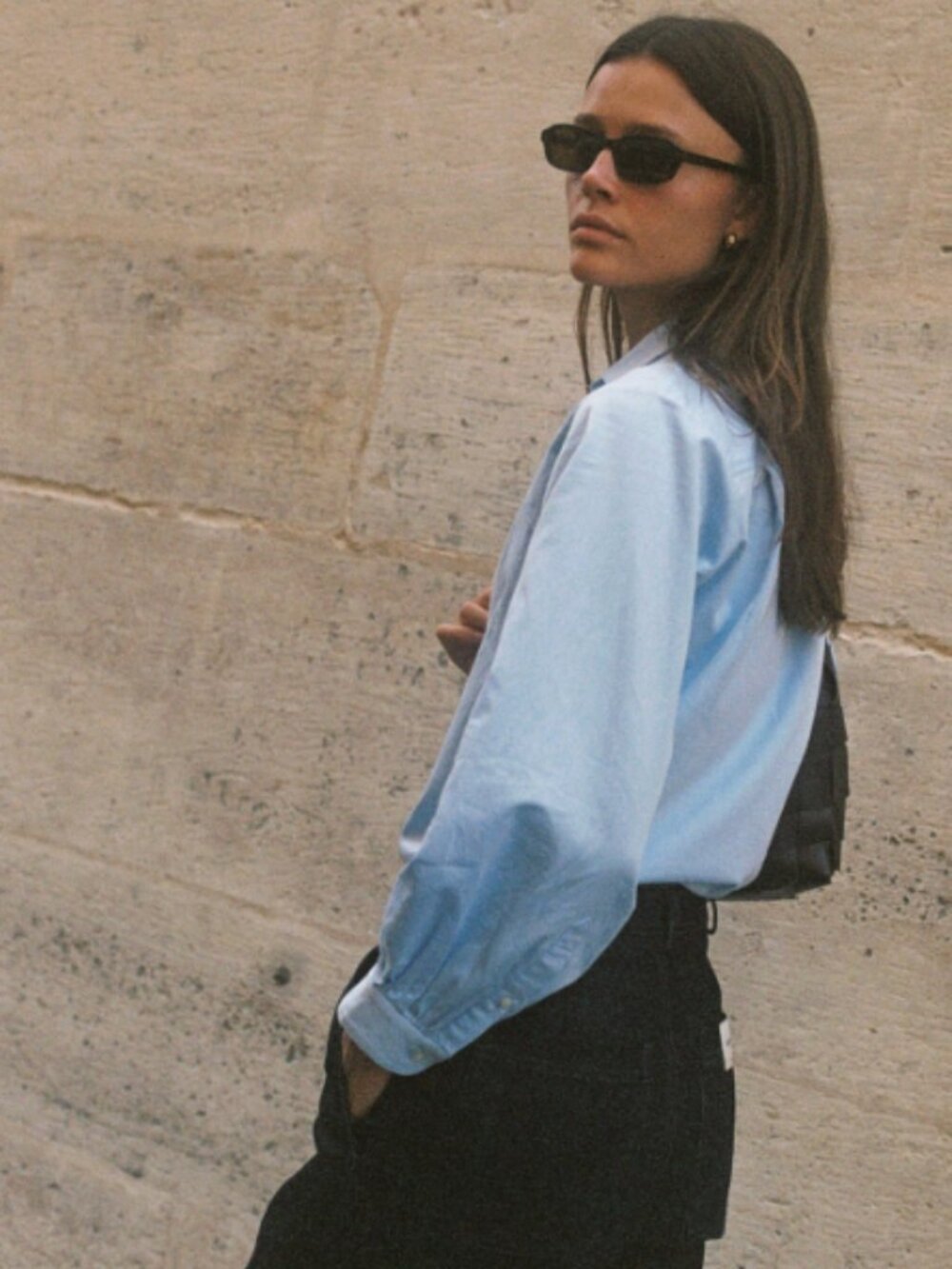 Trovata Sierra Shirt Light Blue  Size S NWOT
